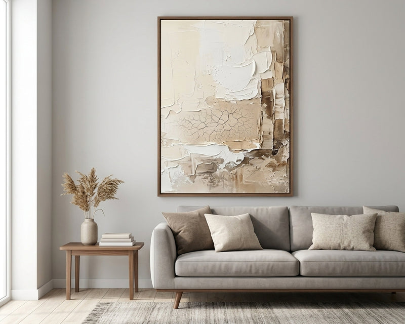 Textured Neutral Abstract Wall Art
