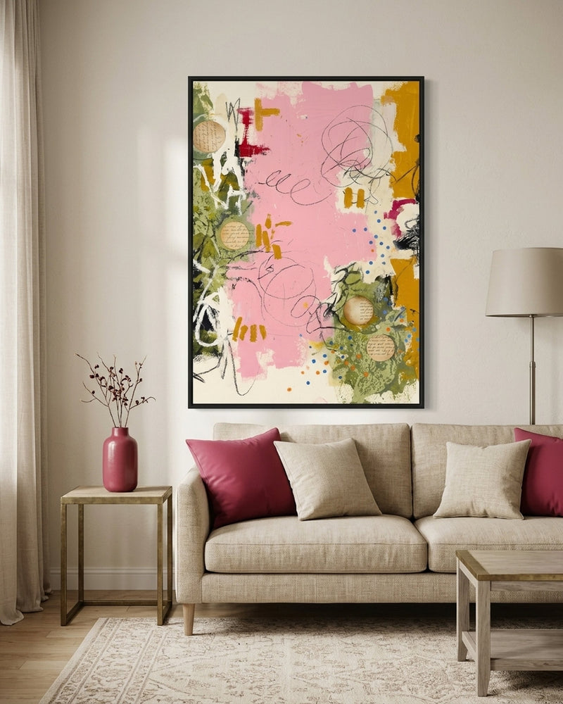 Vibrant Abstract Mixed Media Art Print