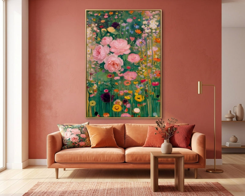 Vibrant Impressionist Flower Field Print
