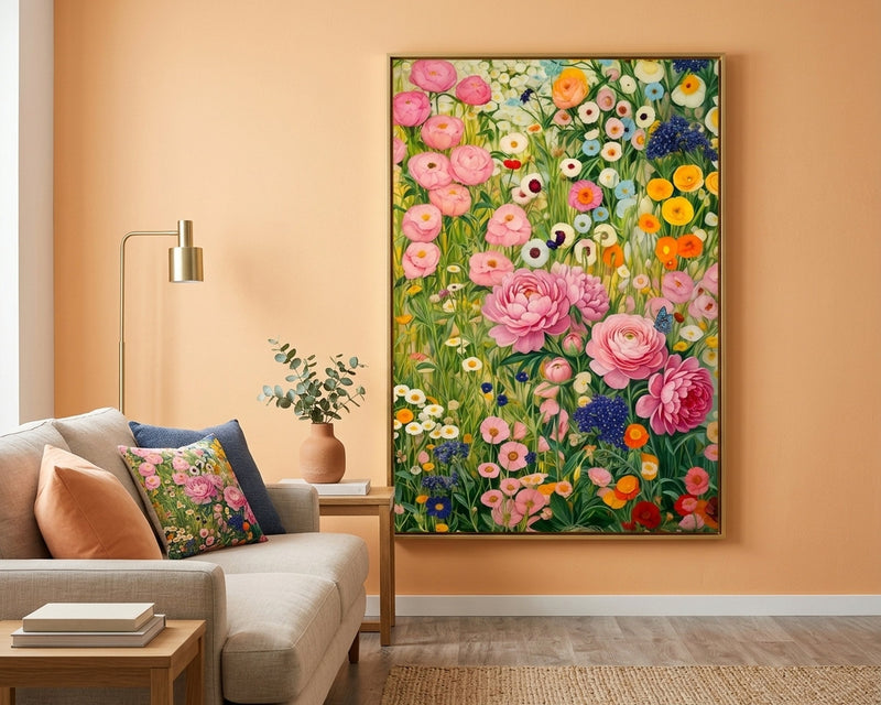 Vibrant Wildflower Meadow Canvas Print