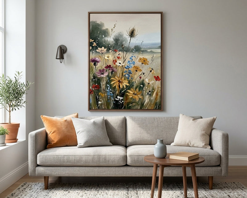 Vibrant Wildflower Meadow Painting